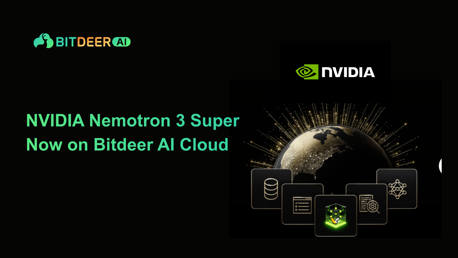 NVlDlA Nemotron 3 SuperNow on Bitdeer Al cloud Banner Image