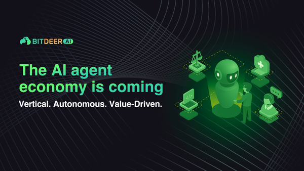 banner with text 'The AI agent economy is coming' and a robot surrounded by icons for healthcare, law, coding, and support.