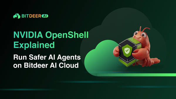 NVIDIA OpenShell explained with a visual of a secure AI agent on Bitdeer AI Cloud