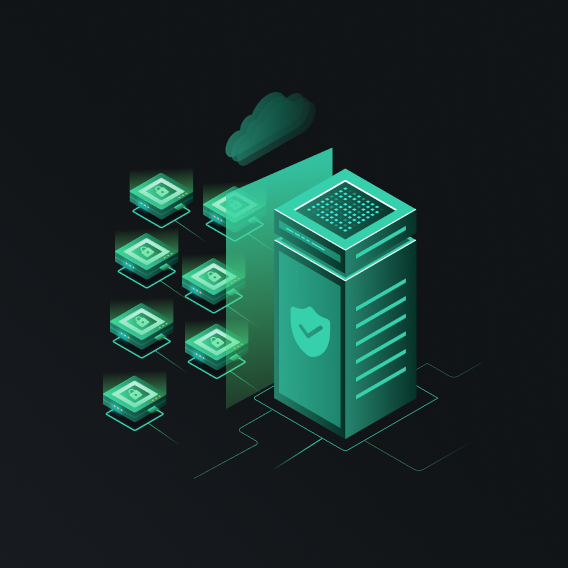 Secure server connected to multiple GPUs