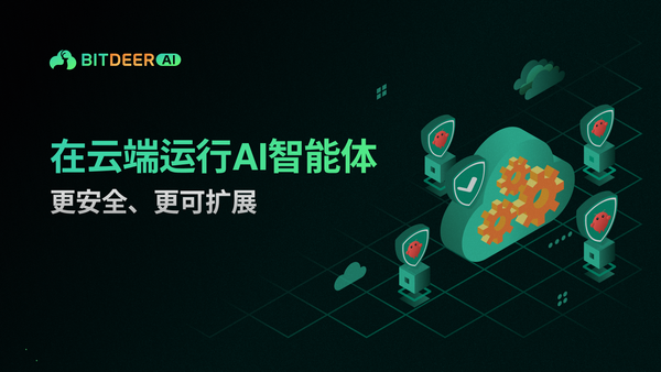 博客首图展示 AI 智能体在云端安全运行的概念图，包含自动化与安全图标